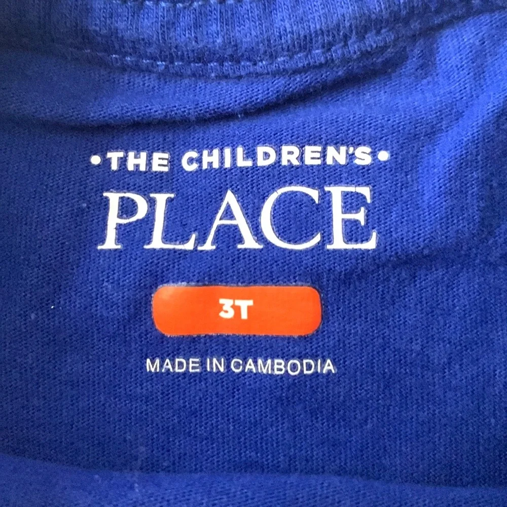 Boys 3T Blue Shirt Sleeve Shirt Kids Toddler The Children’s Place Cotton Tee